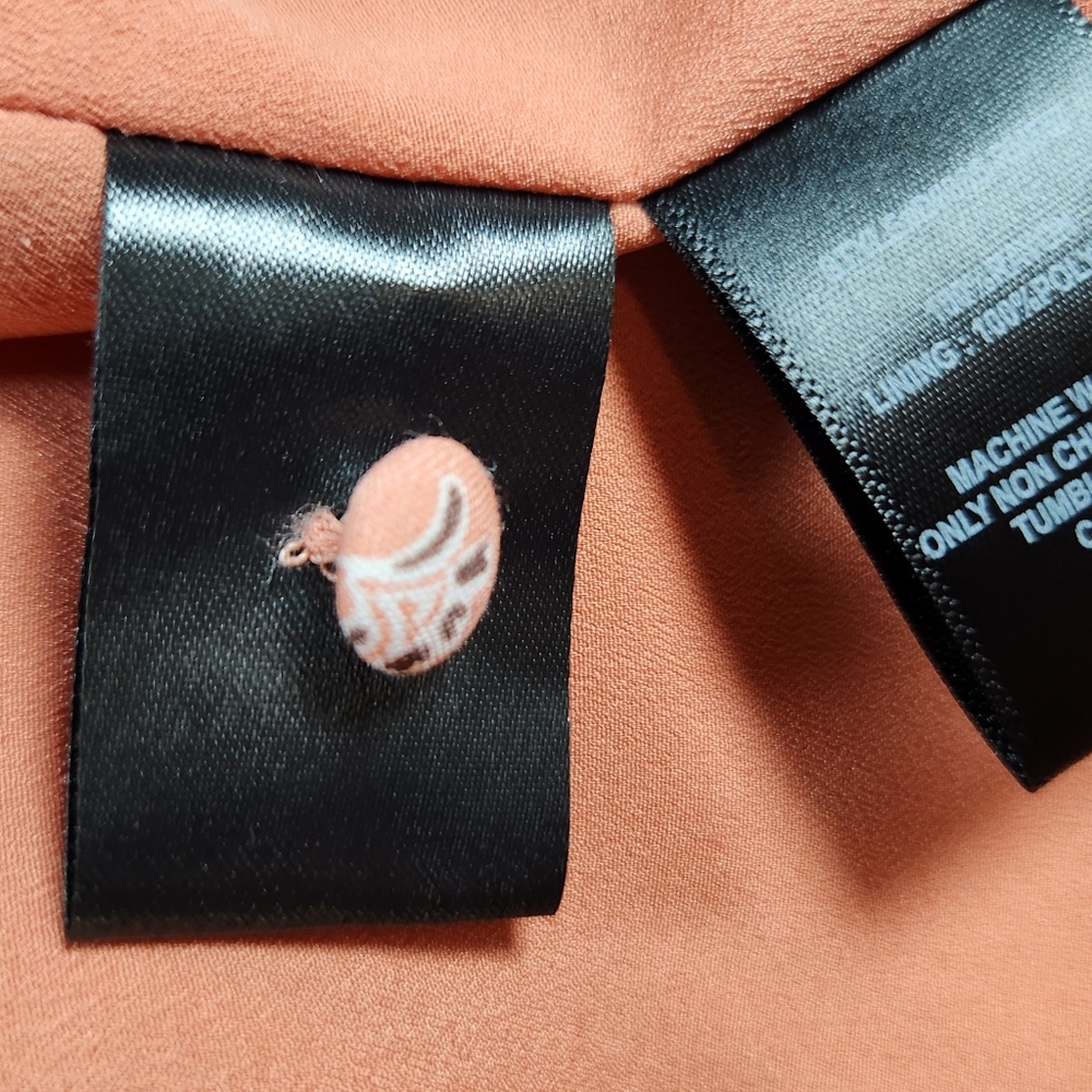 Sanctuary Isabella Maxi Dress | Size M | Peach Pink Floral Paisley Button-Front - Picture 13 of 13